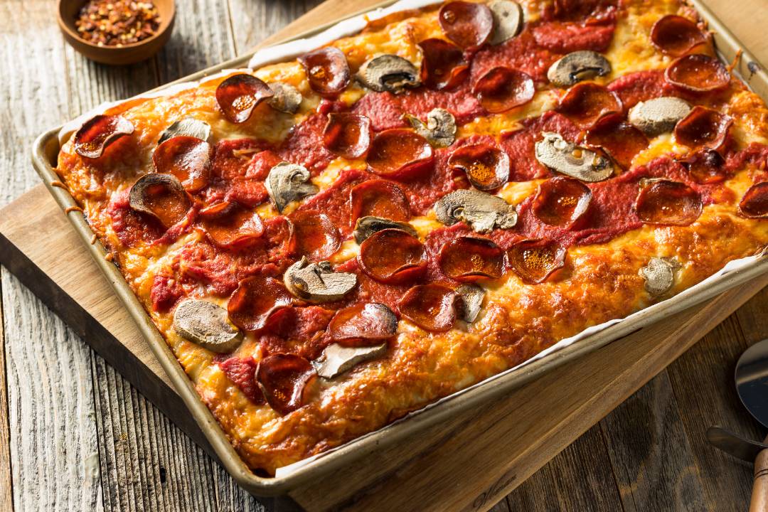 Detroit style pizza